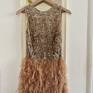 ASOS Edition Sequin & Feather Cocktail Dress